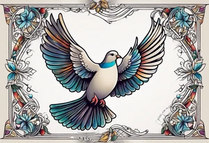 vintage dove traditional tattoo tattoo idea