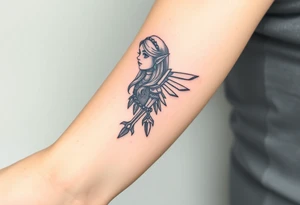 American traditional princess Zelda from twilight princess tattoo idea