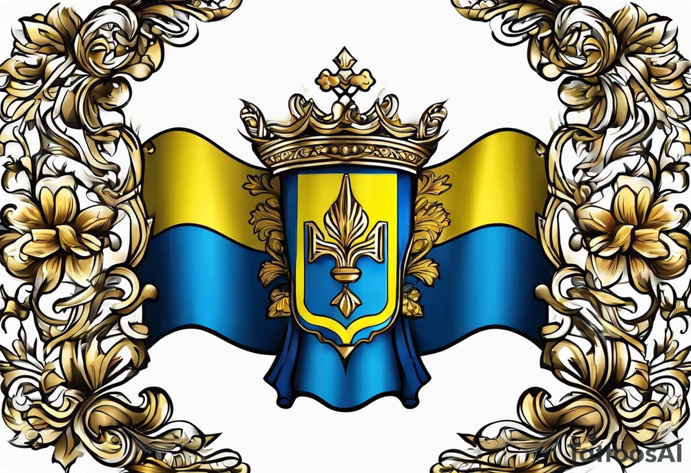 flag of Ukraine tattoo idea