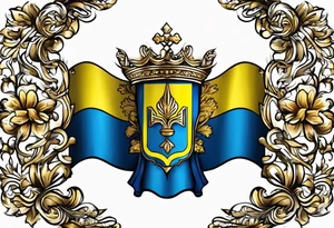 flag of Ukraine tattoo idea