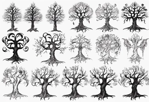 Gothic tree tattoo idea