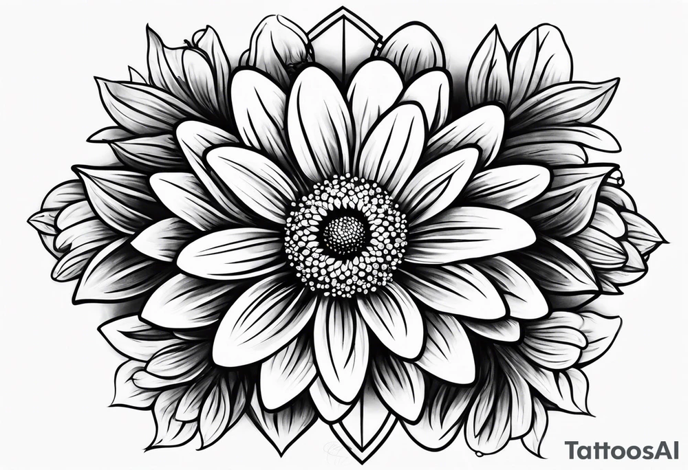 Daisy infinity symbol tattoo idea