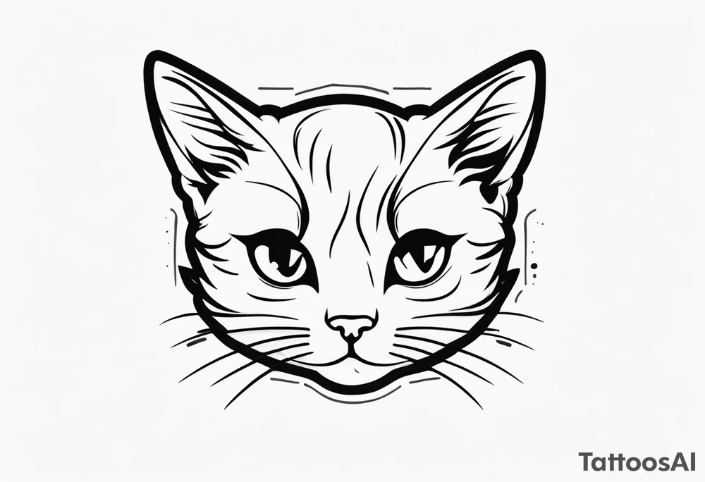 Cute kitten tattoo idea