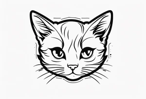 Cute kitten tattoo idea