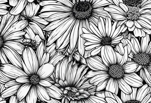 Chamomile with stem tattoo idea