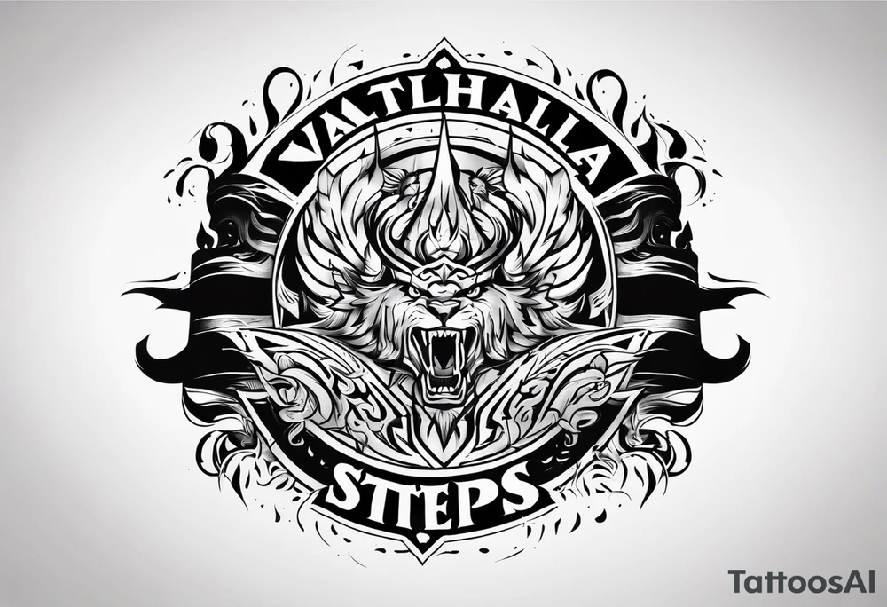 Valhalla  steps fire tattoo idea
