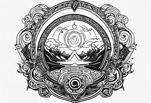 avatar the last airbender elements small forearm tattoo idea