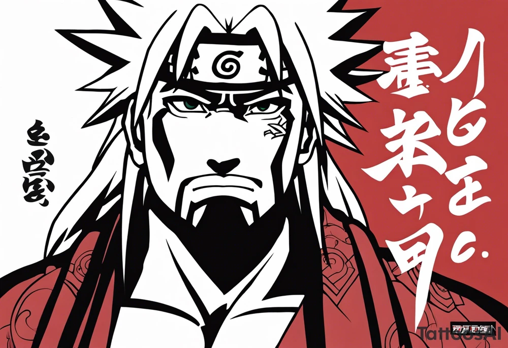 Sage mode jiraiya from the anime naruto tattoo idea