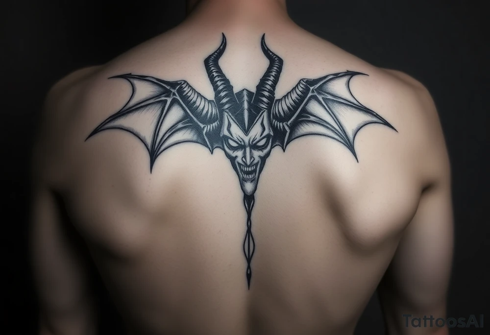 Dark evil maleficent tattoo idea