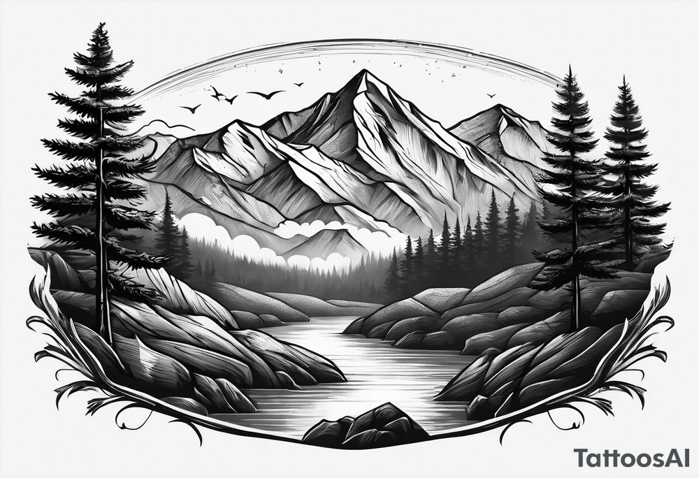 Mountains tattoo idea