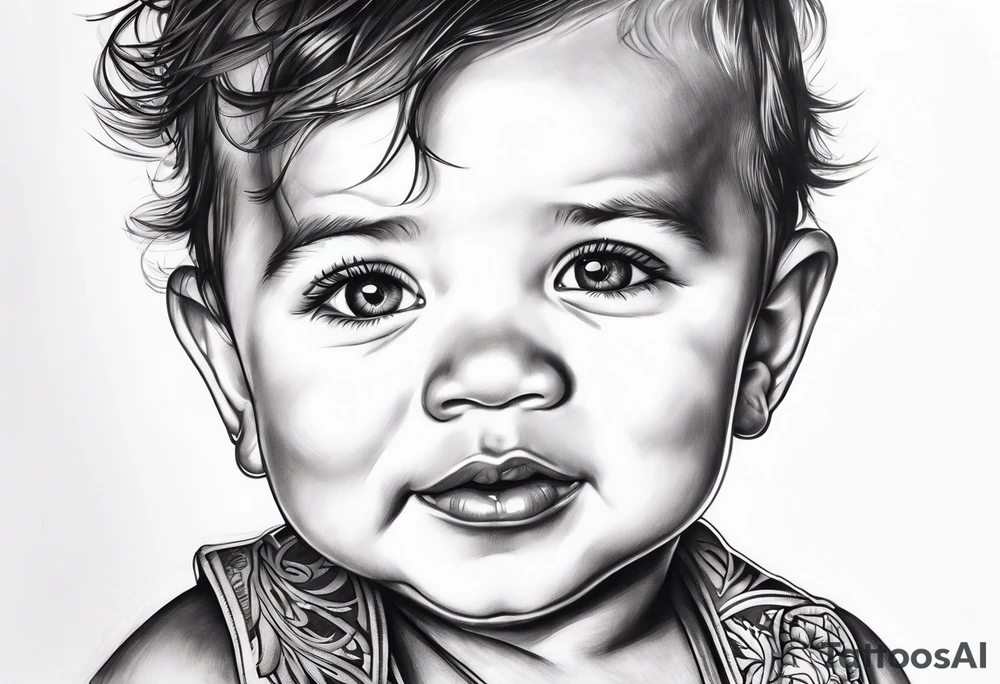 Baby boy tattoo idea