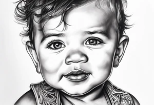 Baby boy tattoo idea