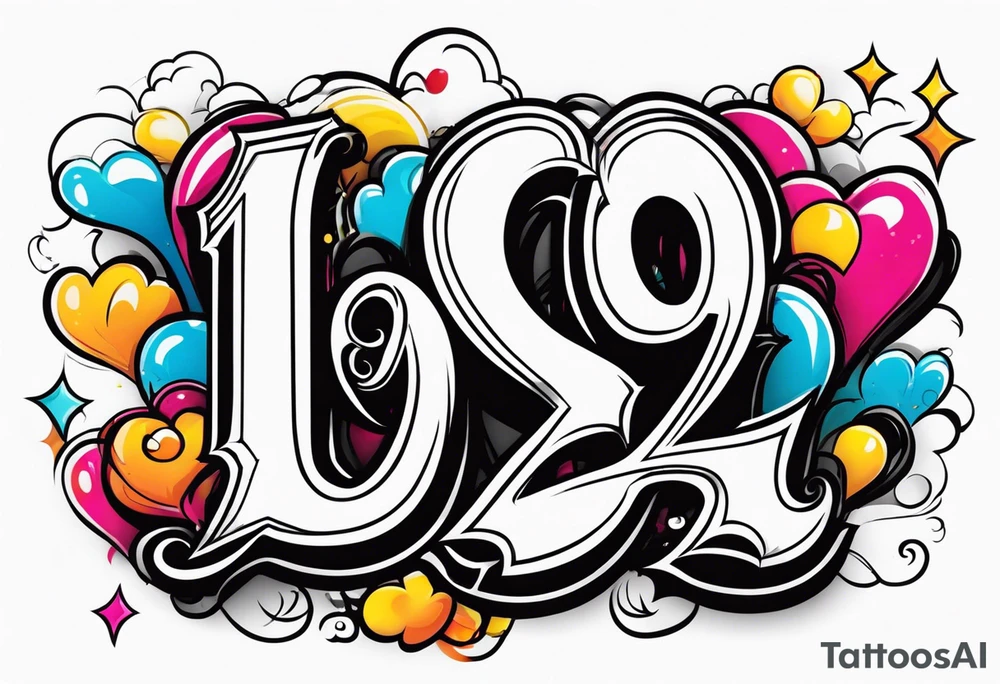 Fancy old English letters that say 1992 tattoo idea