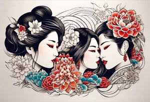 Mom daughters tattoo idea