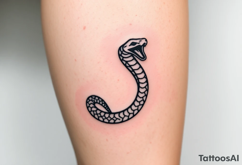 snake for a lower leg thats feminine simple but still distinctive tattoo idea