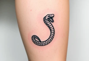 snake for a lower leg thats feminine simple but still distinctive tattoo idea