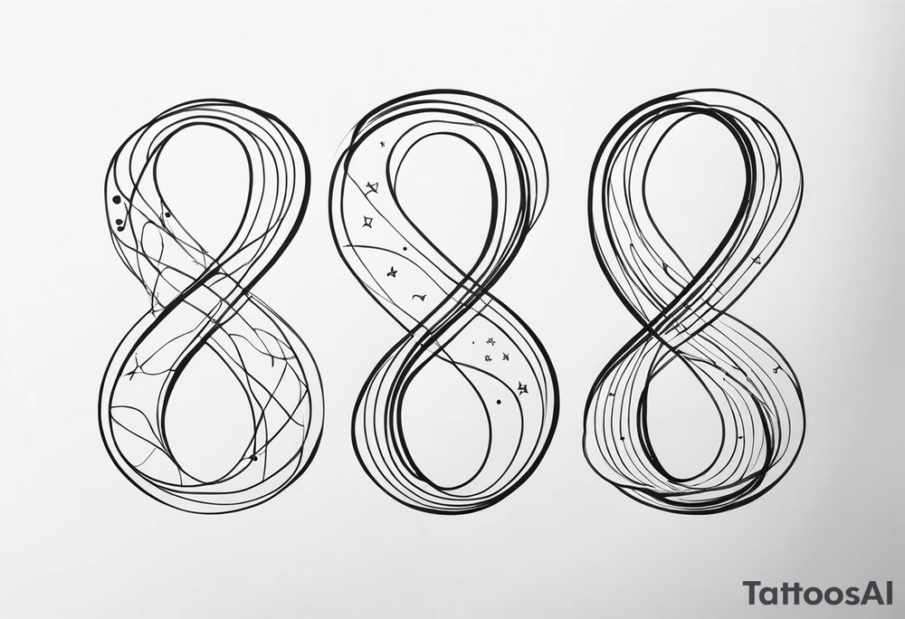 The numbers 20, 5, and 28 intertwined tattoo idea