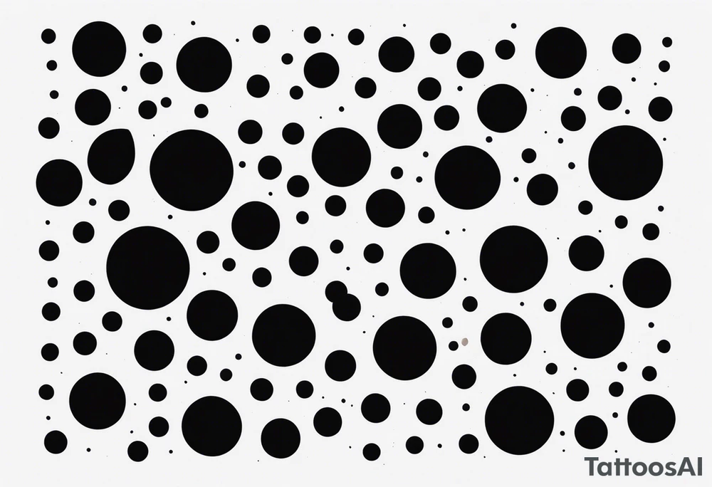 simple shape made from black dots and circles to go on upper arm/shoulder tattoo idea