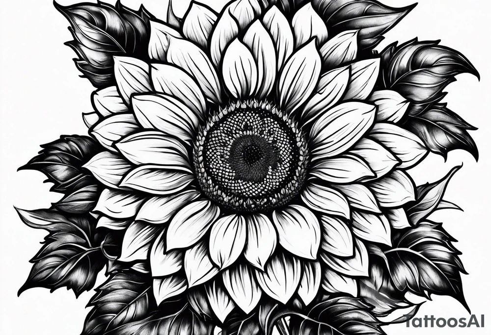 sunflower tattoo idea