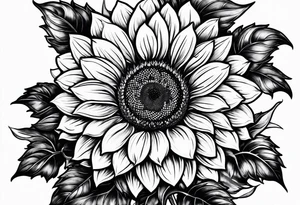 sunflower tattoo idea