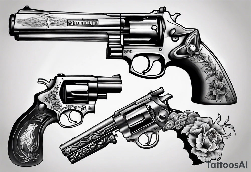 guns
 realistic tattoo idea