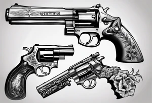 guns
 realistic tattoo idea