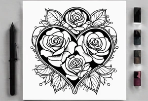 Schwarzes Herz, Stacheldraht, Leuchtturm zwei Rosen mum and dad tattoo idea