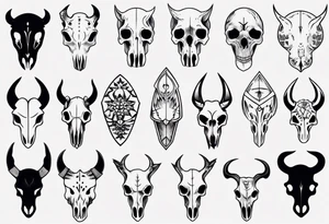 animal skull tattoo idea