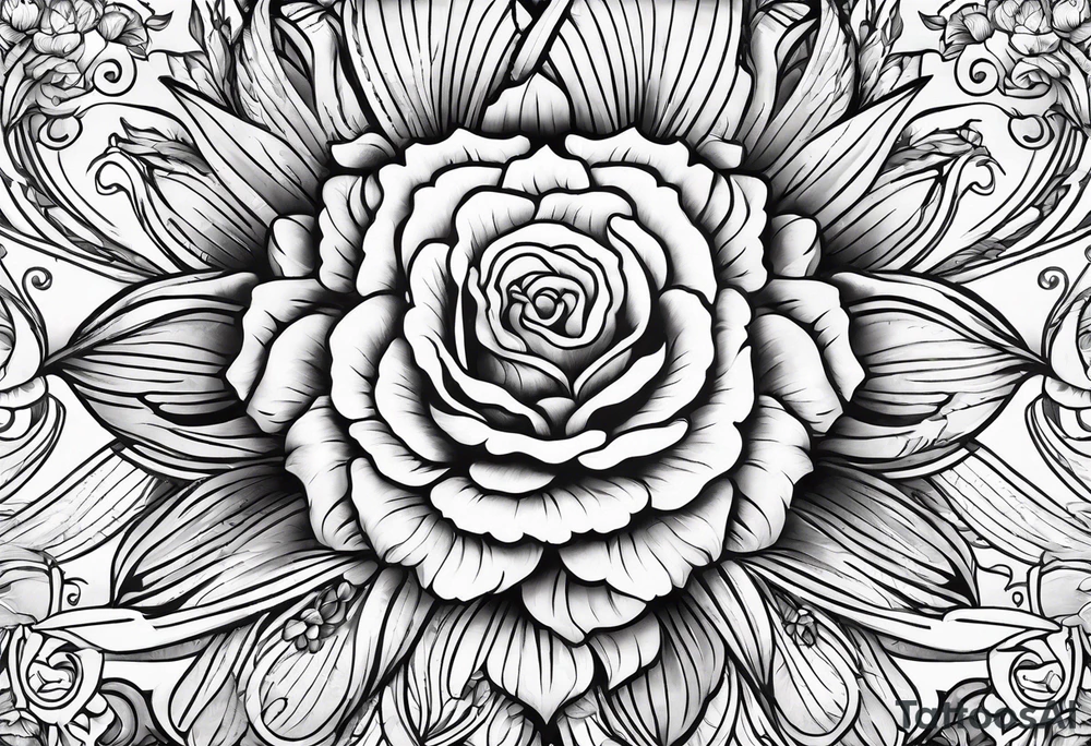 sword
sword true flower 
fine line
gentle
thin lines
l
floral design tattoo idea
