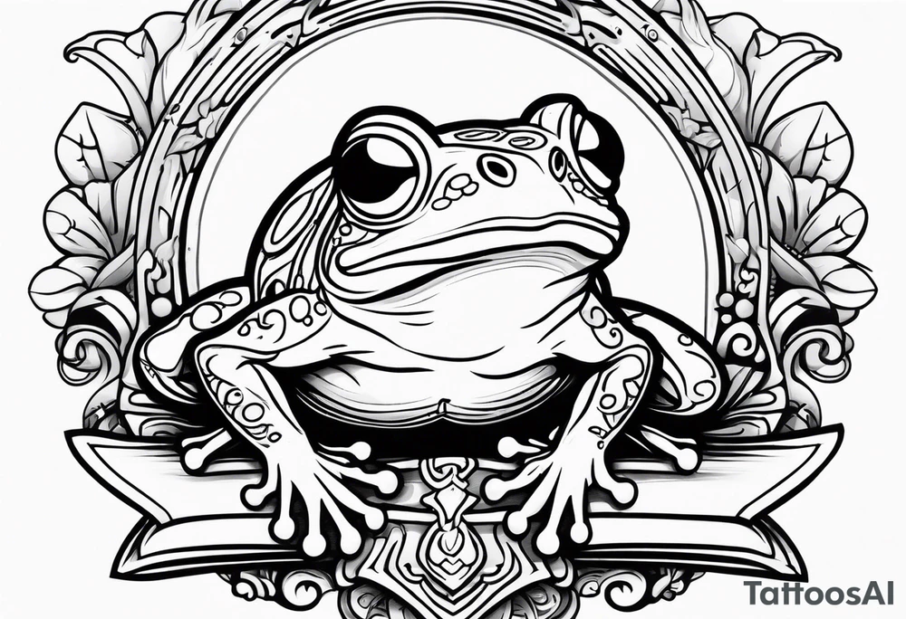 Frog sword tattoo idea