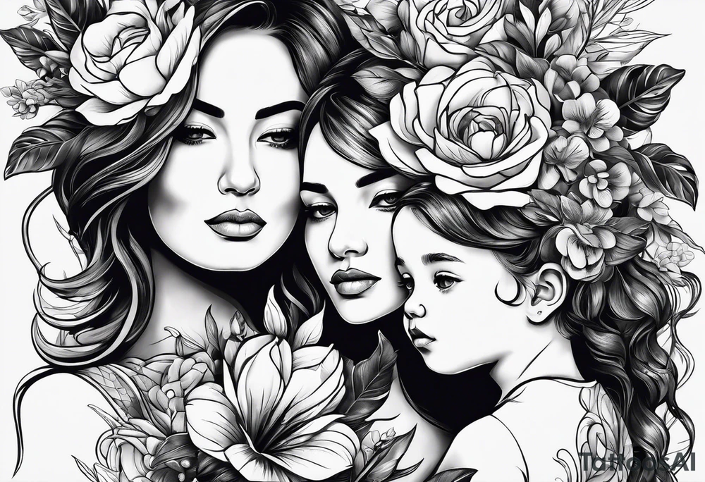 Matching tatoo mother and daughter
Mother was born on 1976, daughter in 2000
They like Flowers, aestic things, beautiful things tattoo idea
