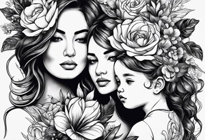 Matching tatoo mother and daughter
Mother was born on 1976, daughter in 2000
They like Flowers, aestic things, beautiful things tattoo idea