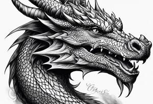 Dragon portrait tattoo idea