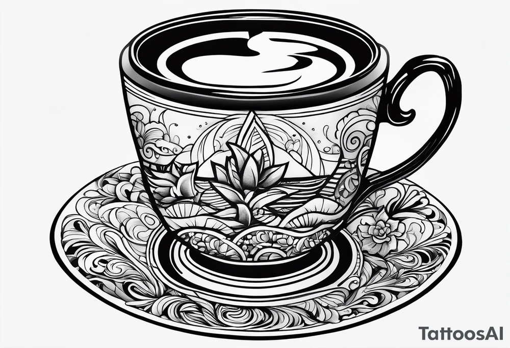 Gulfside coffee cup tattoo idea