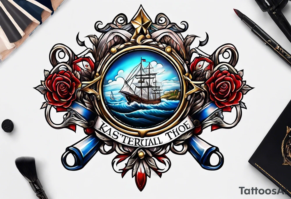Nautical, faith, patriotic tattoo idea