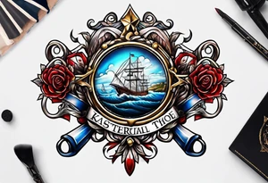 Nautical, faith, patriotic tattoo idea