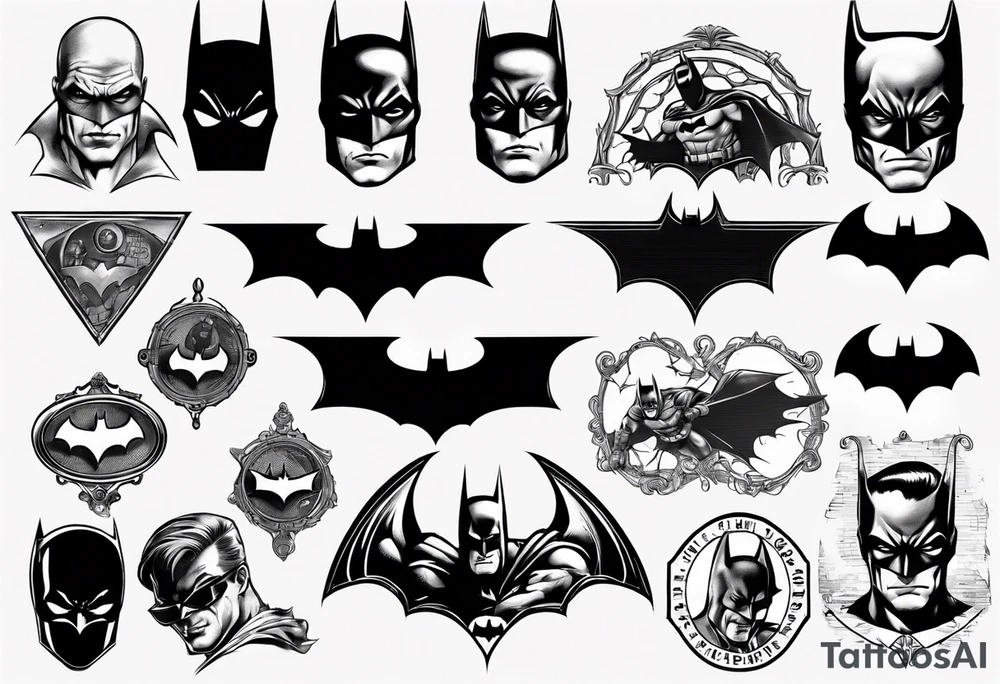 batman gotham sleeve tattoo idea