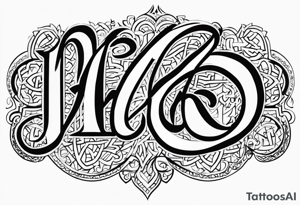 The name “Mito” a little bold in Arabic tattoo idea