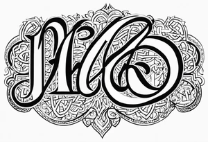 The name “Mito” a little bold in Arabic tattoo idea