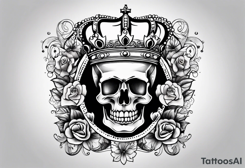 Crown with Gemini symbol tattoo idea