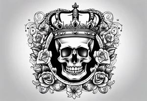 Crown with Gemini symbol tattoo idea
