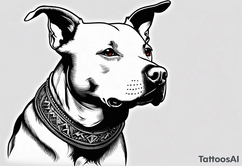 punk rock
 pitbull pointed ears tattoo idea