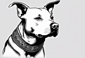 punk rock
 pitbull pointed ears tattoo idea