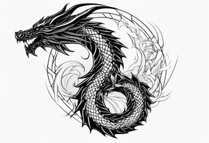 The numbers 0630 writing with a dragon tattoo idea