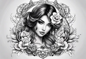 semilly com letra bonita e chique com um coração tattoo idea