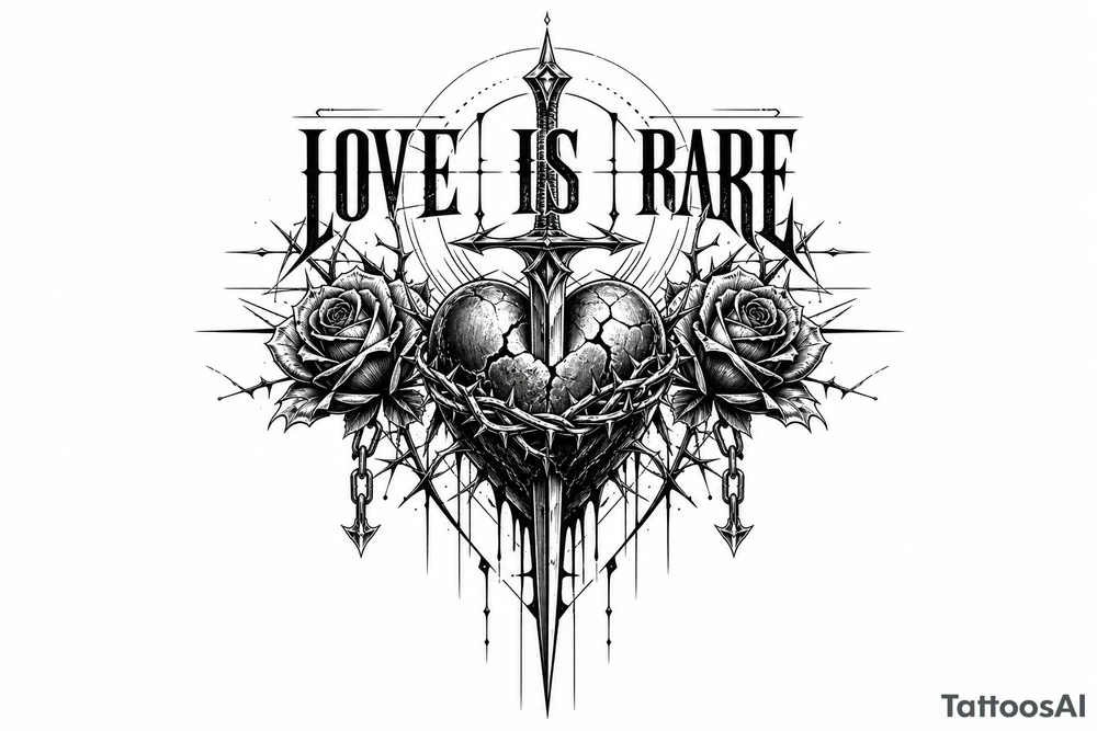 Love is rare tattoo idea