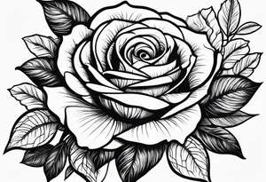 Flower rose with map of world tattoo idea