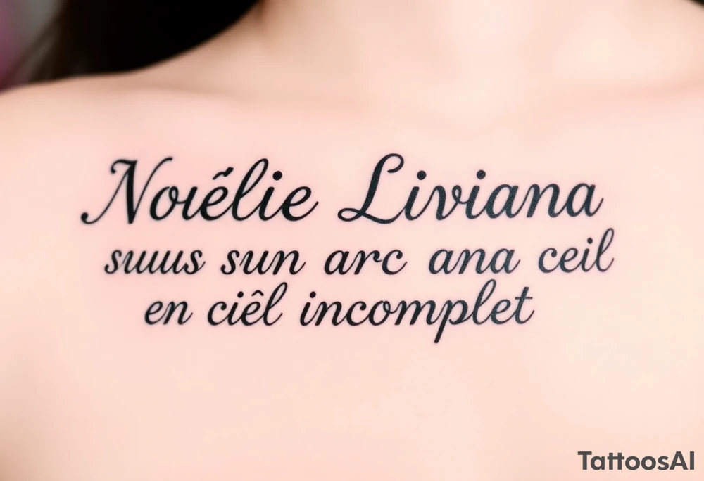 Noélie
Liviana
Luna
sous un arc en ciel incomplet tattoo idea