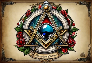 compliance-oriented tattoo calling to action to be part of integrity using compliance and freemasonry discreet symbols tattoo idea