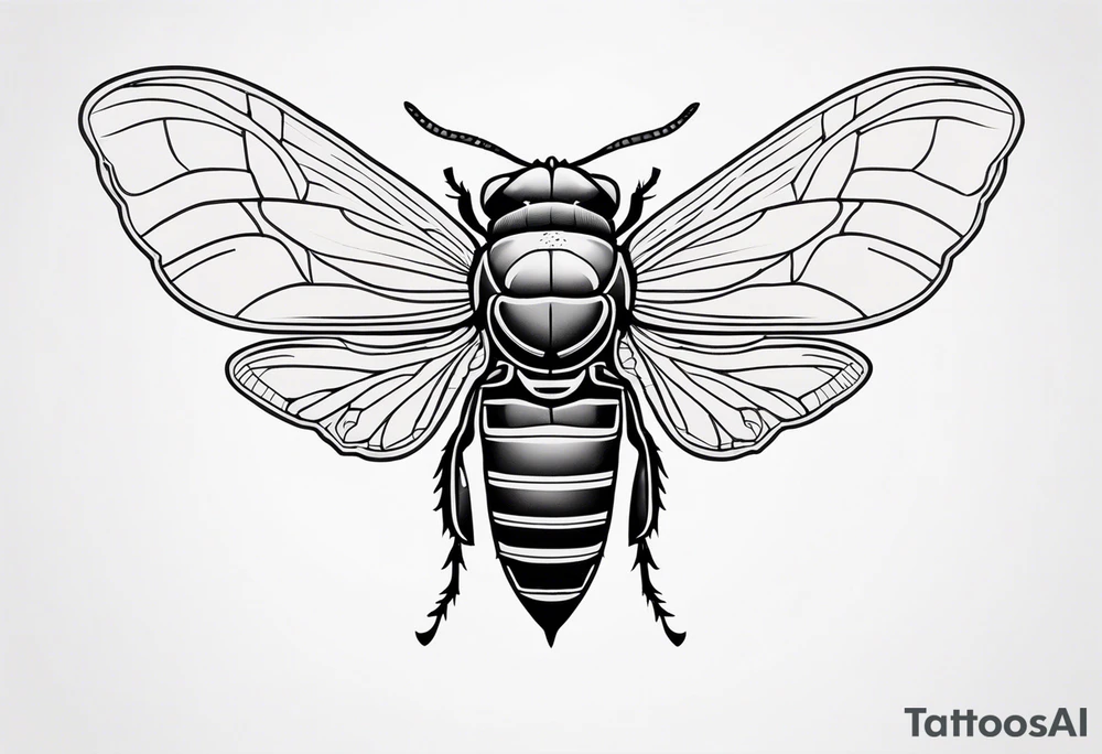 Neo traditional Cicada tattoo idea